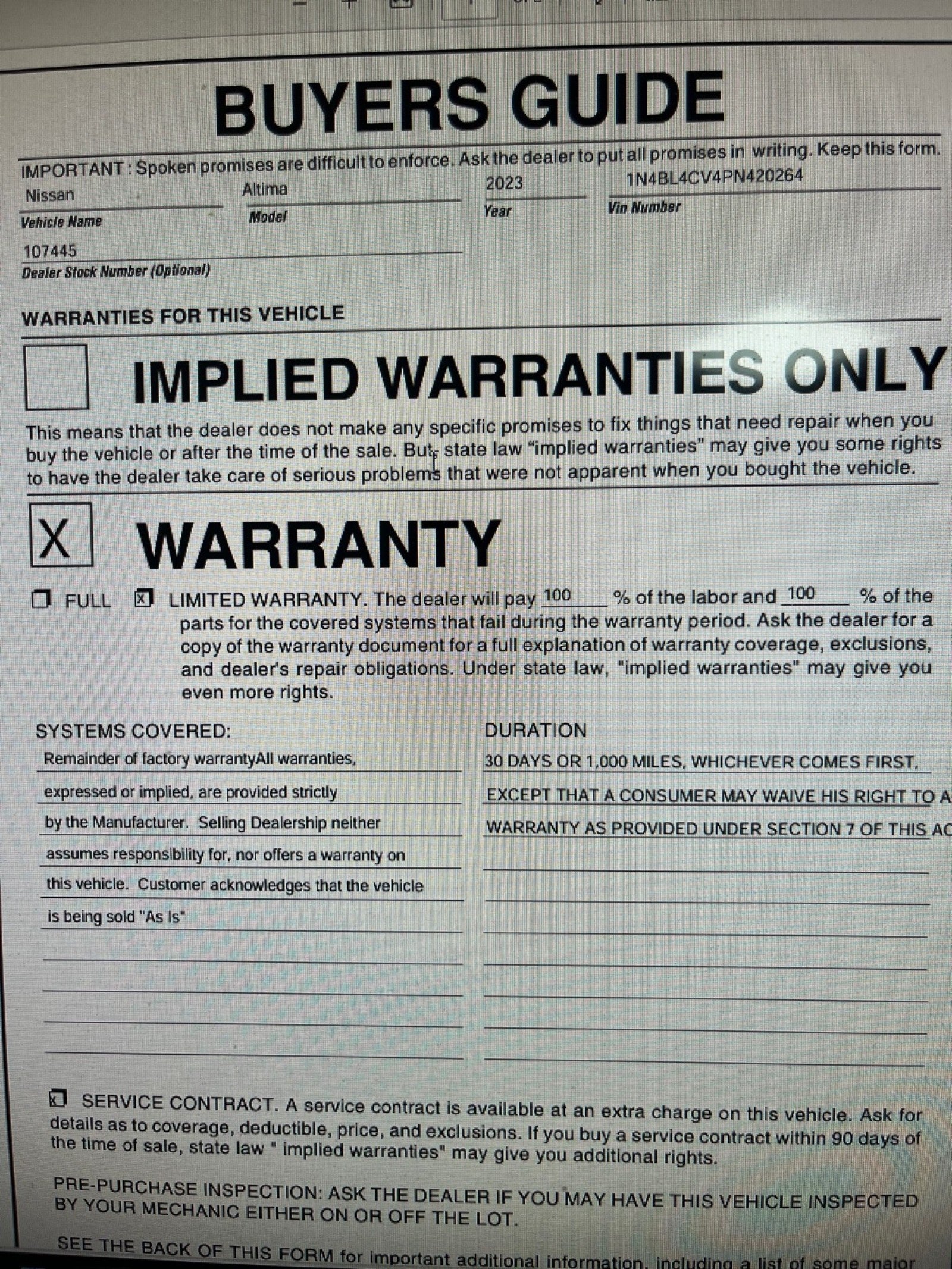 2023 Nissan Altima 2.5 SR