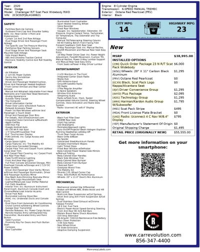 2020 Dodge Challenger R/T Scat Pack Widebody