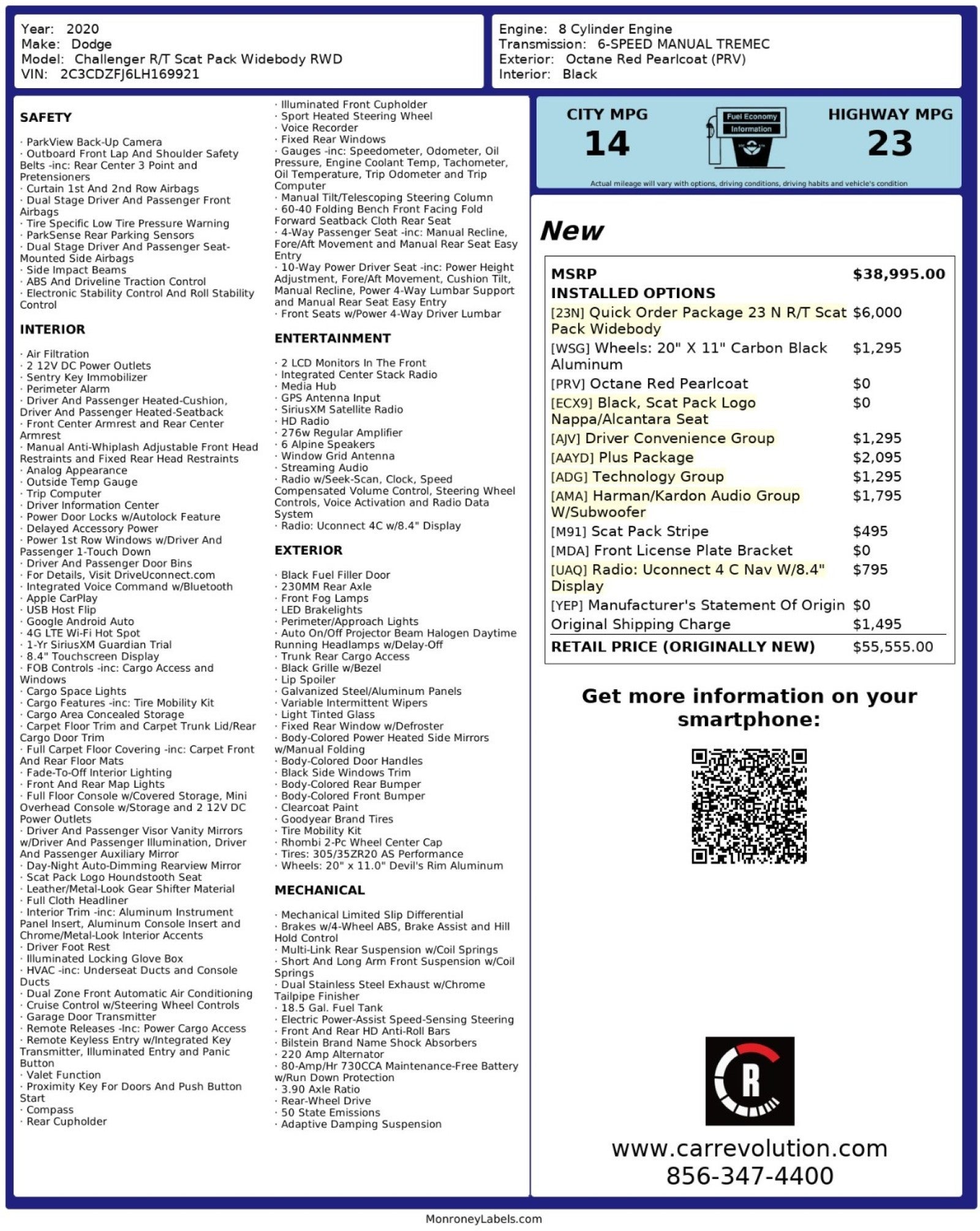 2020 Dodge Challenger R/T Scat Pack Widebody