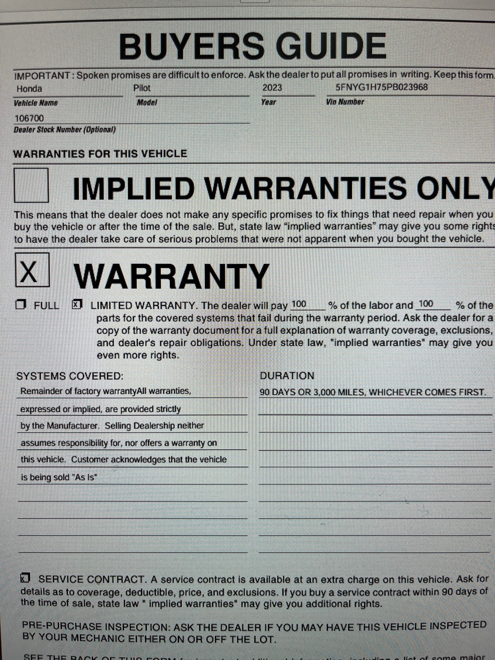 2023 Honda Pilot Touring