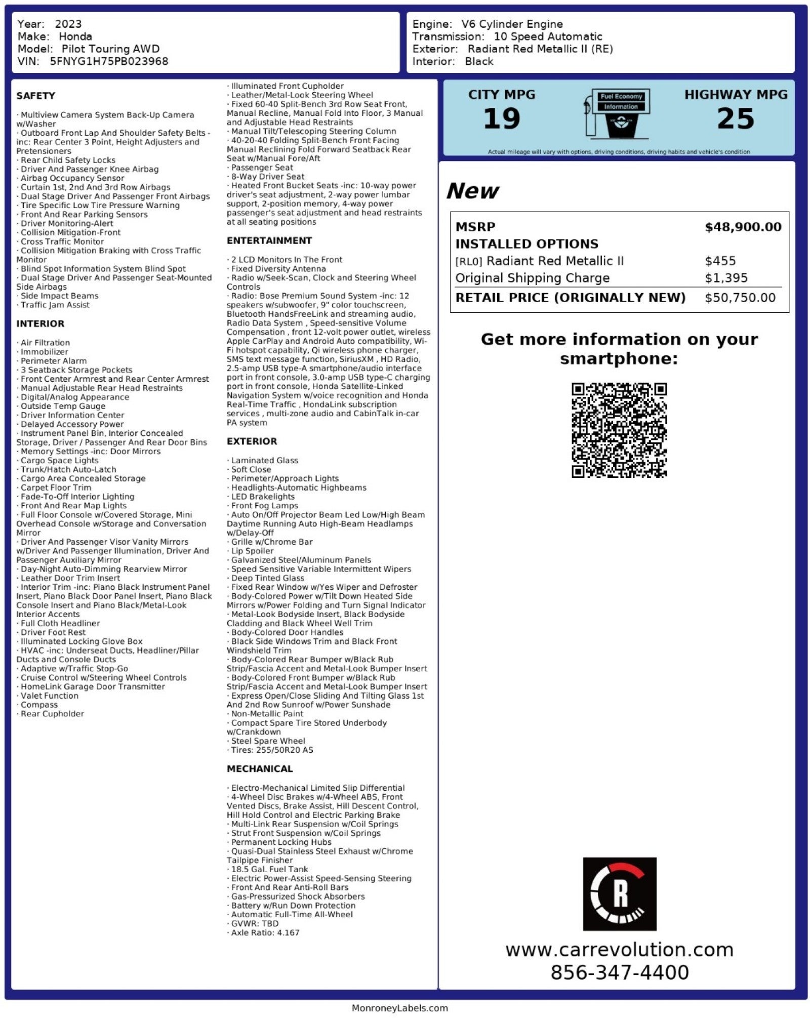 2023 Honda Pilot Touring