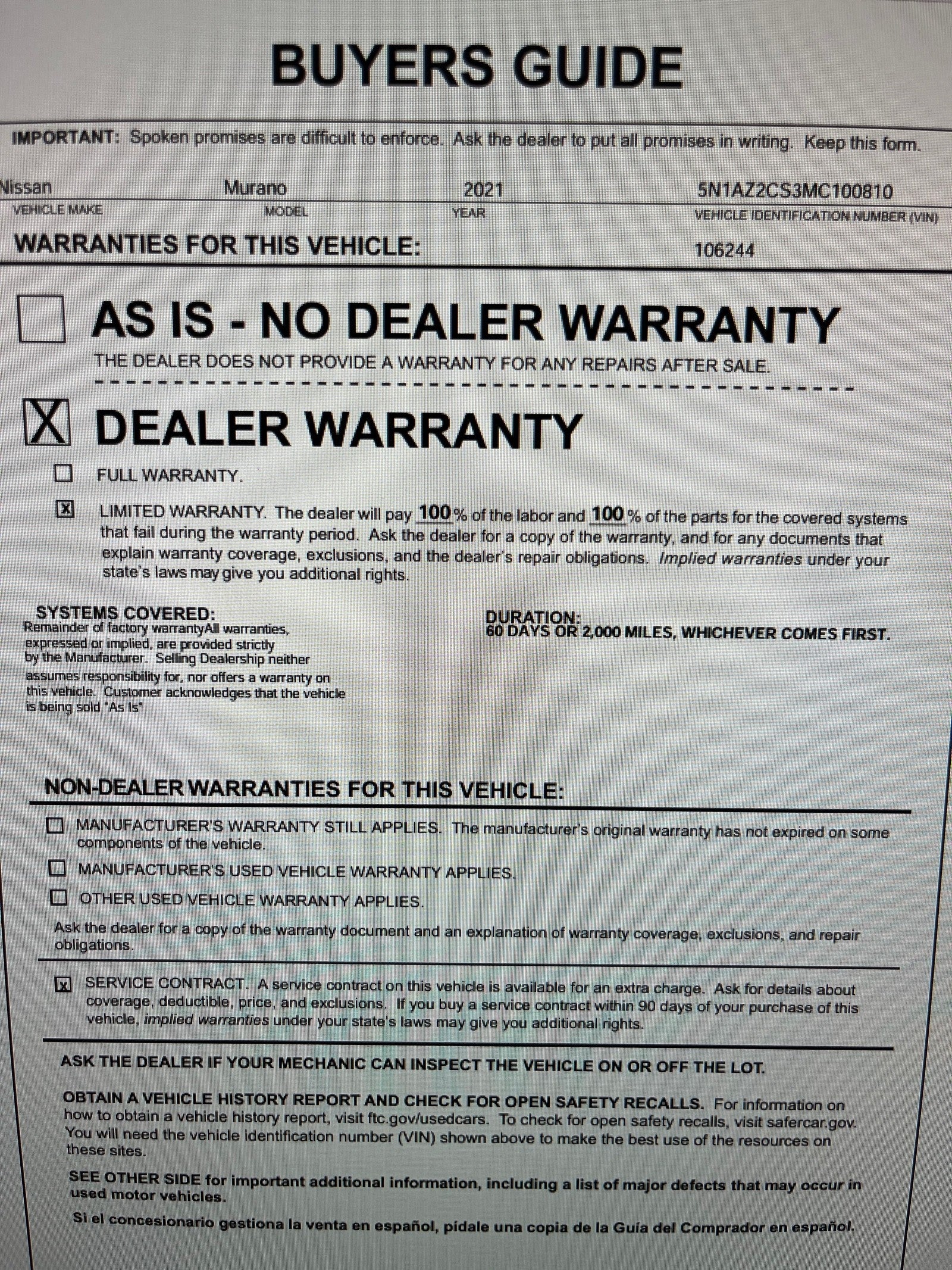 2021 Nissan Murano SL